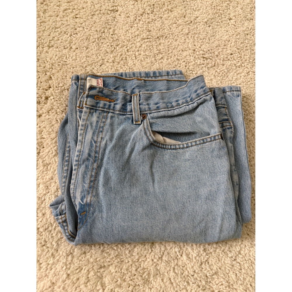 Levis 550 Relaxed Fit Light Wash Blue Denim Jeans Mens 38x32 550-0251